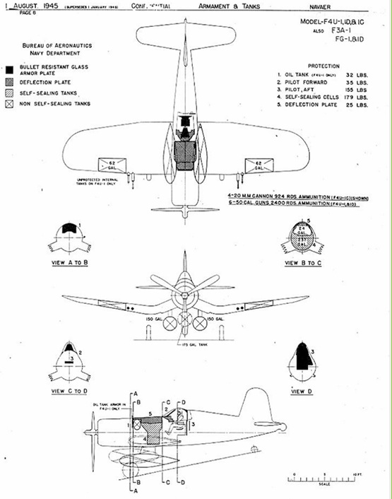 F4U-1D_3-view