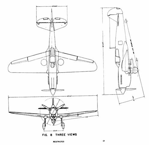 P-40X_3-view